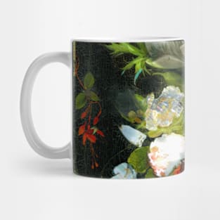 Victorian Flowers Inlaid Mother Of Pearl Design Mug